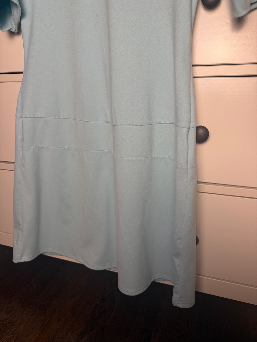 Soybu Sky Blue V-Neck Midi Dress with Drop Waist Appearance - Picture 5 of 7